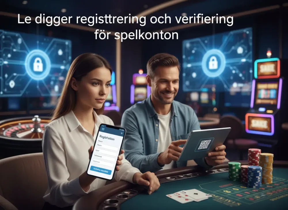 Le digger registrering och verifiering för spelkonton